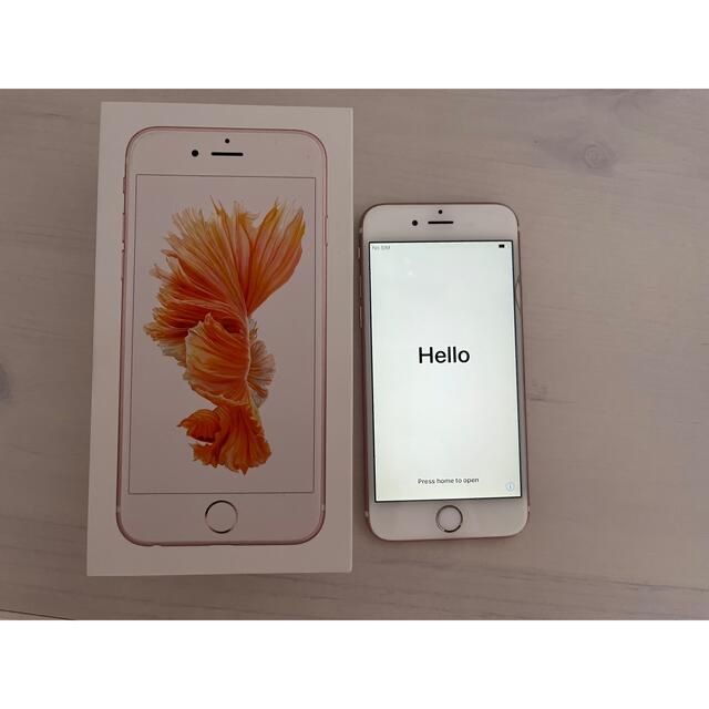 iPhone(アイフォーン)のiPhone6s（64GB、箱付き、simフリー） スマホ/家電/カメラのスマートフォン/携帯電話(スマートフォン本体)の商品写真
