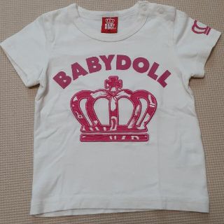 ベビードール(BABYDOLL)のベビードール　半袖　Tシャツ　王冠　90　白　ピンク(その他)