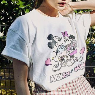 メリージェニー(merry jenny)のmerryjenny ミッキー&ミニー　Tシャツ(Tシャツ(半袖/袖なし))