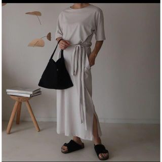 アギュー(ARGUE)のargue DRY COTTON LADY DRESS/STONE(ロングワンピース/マキシワンピース)