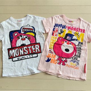 ジャム(JAM)のお値下げ　美品良品★2枚セット　120　JAM　半袖　Tシャツ　ラクガキ　バスケ(Tシャツ/カットソー)