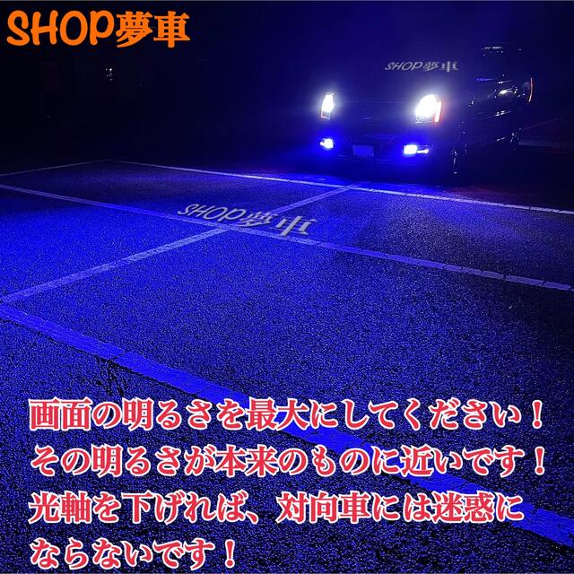 新発売34000LM‼️フォグランプ　LED 青薔薇✨外車も対応　ブルー　HB4