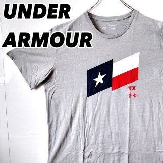 アンダーアーマー(UNDER ARMOUR)の90s アンダーアーマー メンズ テキサス 州旗 Tシャツ グレー 2XL 古着(Tシャツ/カットソー(半袖/袖なし))