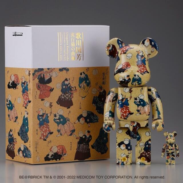 BE@RBRICK(ベアブリック)のBE@RBRICK 歌川国芳「流行猫の曲鞠」 100% & 400% エンタメ/ホビーのフィギュア(その他)の商品写真