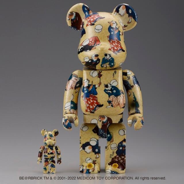 BE@RBRICK(ベアブリック)のBE@RBRICK 歌川国芳「流行猫の曲鞠」 100% & 400% エンタメ/ホビーのフィギュア(その他)の商品写真