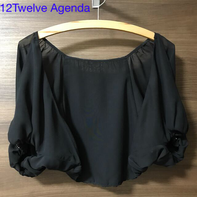 12Twelve Agenda(トゥエルブアジェンダ)のパーティ フォーマル ボレロ 黒 12 Twelve Agenda レディースのトップス(ボレロ)の商品写真