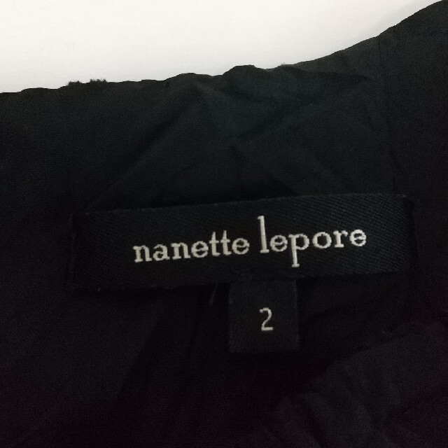 Nanette Lepore(ナネットレポー)のnanette lepore ナネットレポー　コットンワンピース　サイズ2　黒 レディースのワンピース(ひざ丈ワンピース)の商品写真