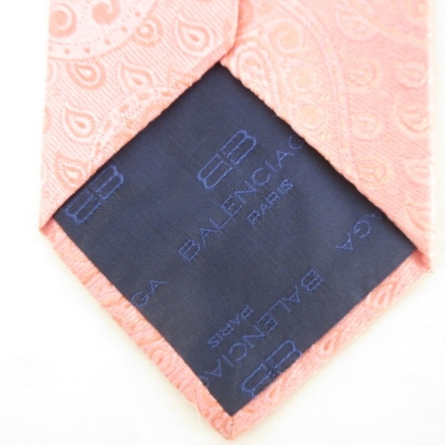 Balenciaga(バレンシアガ)のバレンシアガ シルク ネクタイ ペイズリー 植物柄 ピンク IBO24  メンズのファッション小物(ネクタイ)の商品写真