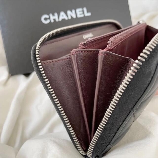 CHANEL - 正規品【CHANEL】マトラッセラウンドファスナー ラムスキン CHANEL - 正規品【CHANEL】マトラッセラウンドファスナー ラムスキン