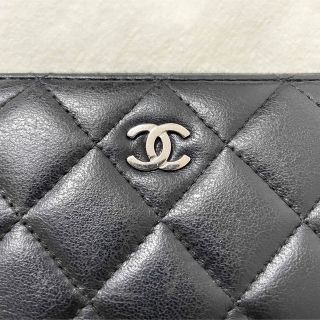 CHANEL - 正規品【CHANEL】マトラッセラウンドファスナー ラムスキン