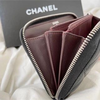 正規品【CHANEL】マトラッセラウンドファスナー ラムスキン 長
