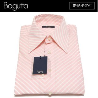 バーニーズニューヨーク(BARNEYS NEW YORK)の【新品】最高峰 BAGUTTA シャツ コットン ワイドカラー ストライプ柄 P(シャツ)