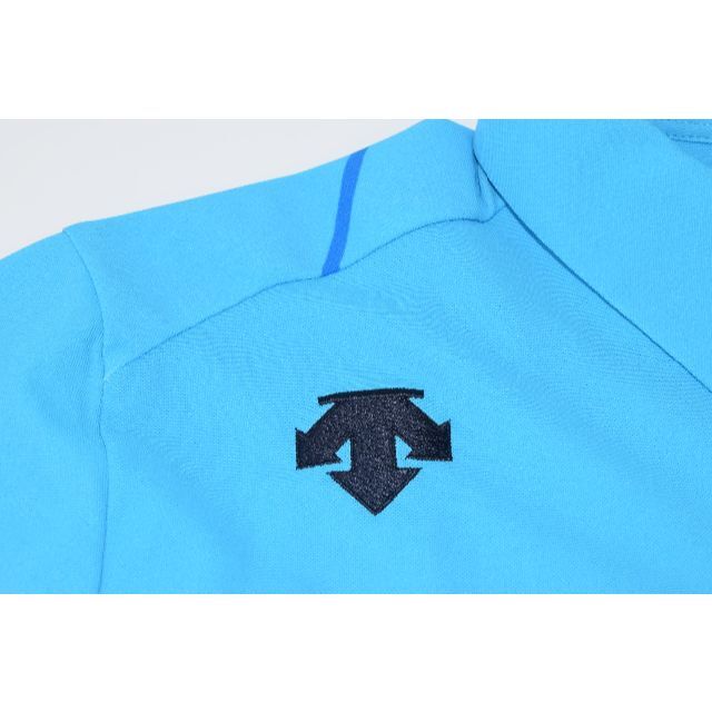 DESCENTE(デサント)の新品☆デサント ライジングプリント 半袖ポロシャツ☆ブルー☆Mサイズ スポーツ/アウトドアのゴルフ(ウエア)の商品写真