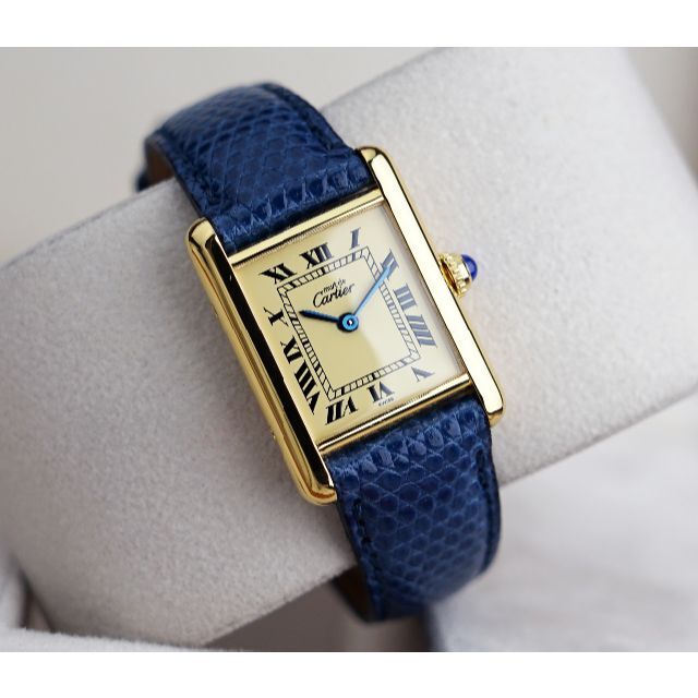 美品 カルティエ マスト タンク アイボリー ローマン SM Cartier