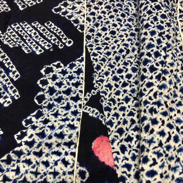 値下げ☆有松絞り浴衣❣️袖に仕付け糸付・手縫い・背当て付・ロング