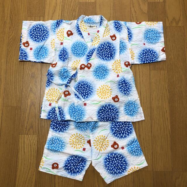 HOT BISCUITS(ホットビスケッツ)のミキハウス　ホットビスケッツ　甚平 100 キッズ/ベビー/マタニティのキッズ服男の子用(90cm~)(甚平/浴衣)の商品写真