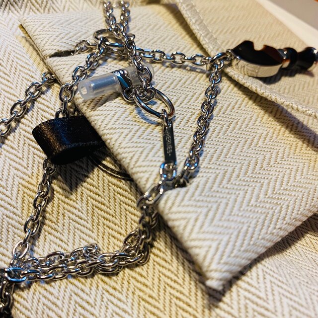 感謝報恩 HERMES カヴァリエ ホース チェス ネックレス ブラック2022ss