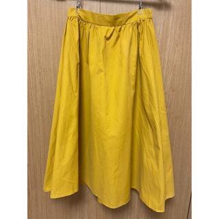ジーユー(GU)のGU スカート　黄色(ロングスカート)