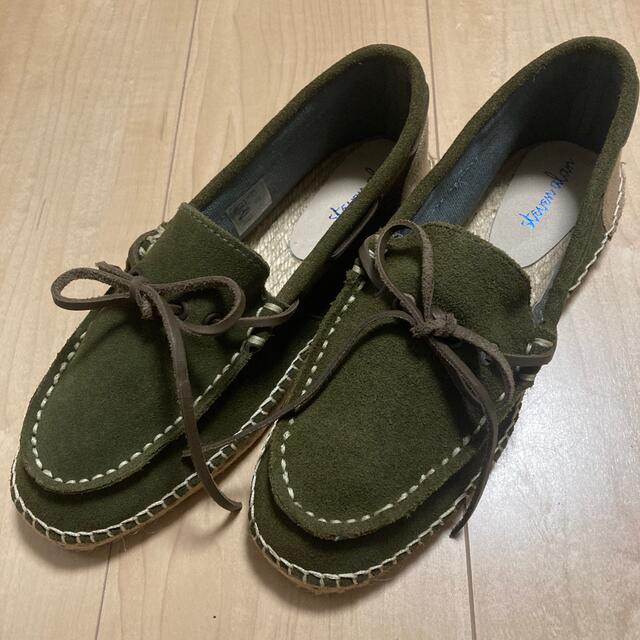 steven alan(スティーブンアラン)のsteven alan LTR JUTE MOCCASINオリーブ26cm メンズの靴/シューズ(スリッポン/モカシン)の商品写真