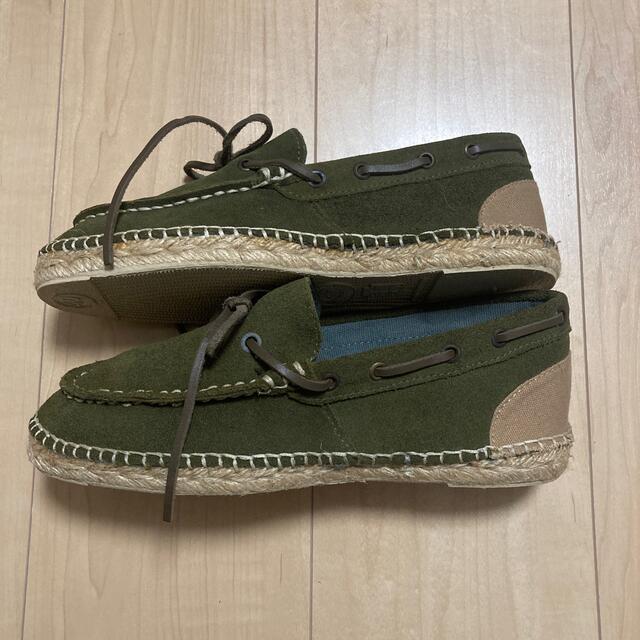 steven alan(スティーブンアラン)のsteven alan LTR JUTE MOCCASINオリーブ26cm メンズの靴/シューズ(スリッポン/モカシン)の商品写真