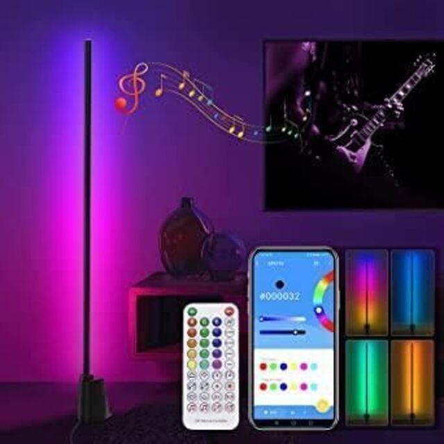 フロアライト RGB変色 フロアランプ LEDフロアスタンド 間接照明 音楽連動 - esupport.vn
