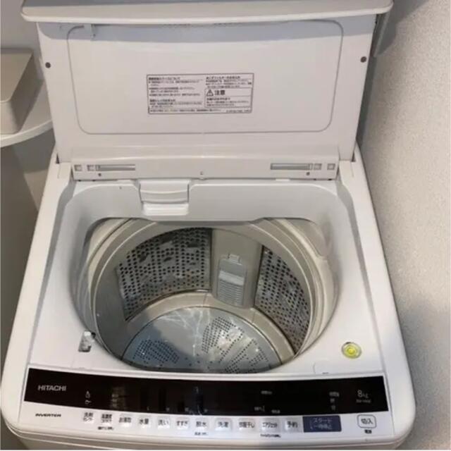美品 2019年製 8kg ビートウォッシュ 日立 BW-V80E(W