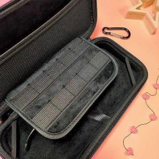 スイッチ Switch/有機EL対応 ケース カービィ ストラップ付 総柄の