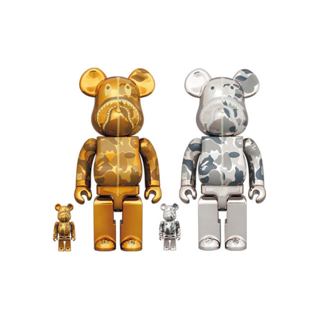 BE@RBRICK(ベアブリック)のBE@RBRICK BAPE(R) CAMO SHARK 100％ & 400％ エンタメ/ホビーのフィギュア(その他)の商品写真