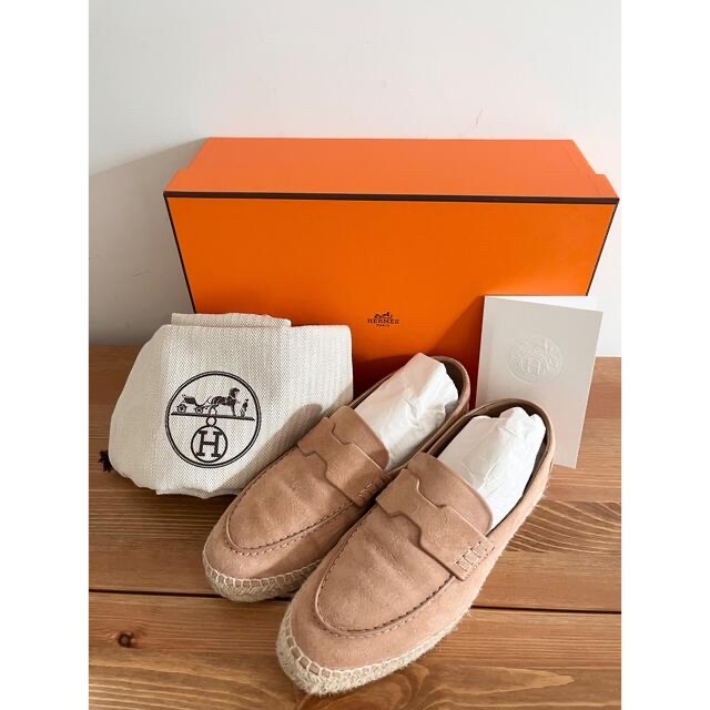 美品3回着用 エルメス トリップ エスパドリーユ フラット 36 正規品