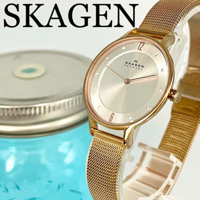 シンプルだ SKAGEN 腕時計 ゴールドの通販 by 腕時計 shop｜スカーゲン