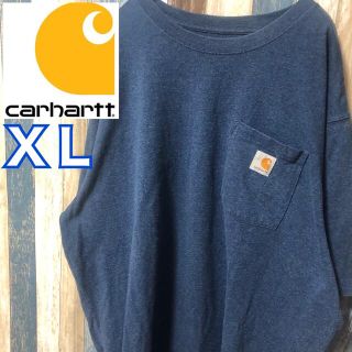 カーハート(carhartt)のビッグサイズ【Carhartt】カーハート  半袖Tシャツ  ロゴタグ ネイビー(Tシャツ/カットソー(半袖/袖なし))