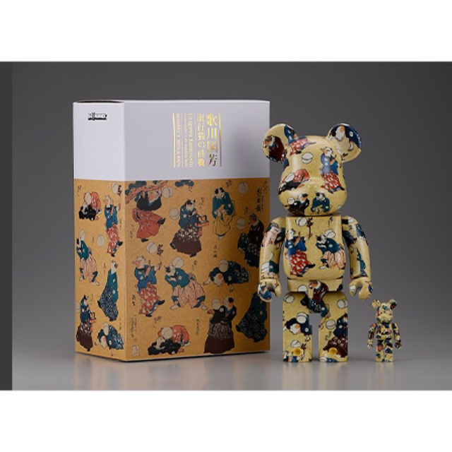 BE@RBRICK 歌川国芳「流行猫の曲鞠」 100% & 400%