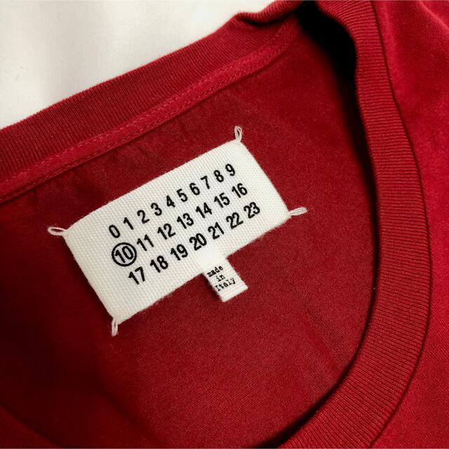 Maison Martin Margiela(マルタンマルジェラ)のUSED メゾン マルジェラ 半袖 Tシャツ 46 無地 赤 Margiela メンズのトップス(Tシャツ/カットソー(半袖/袖なし))の商品写真