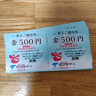 テンアライド優待券 2万円分(レストラン/食事券)