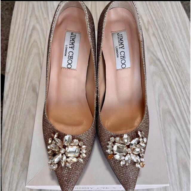 ジミーチュウ JIMMY CHOO ゴールドラメパンプス