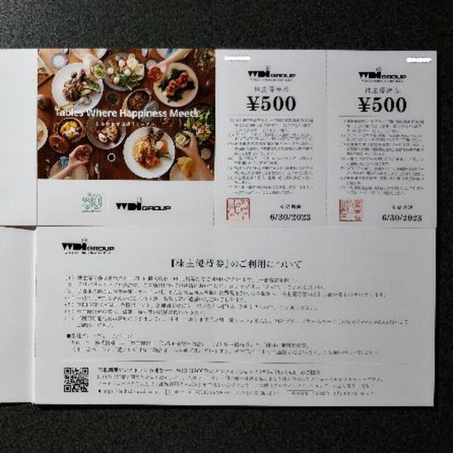 ＷＤＩ　株主優待券とVIPCARD