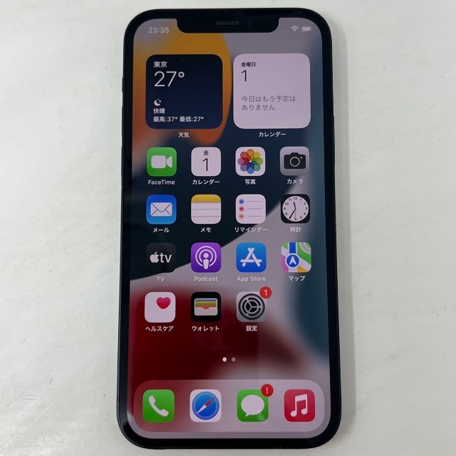 完品 SIMフリー iPhone 12 128GB MGHU3J/A ブラック