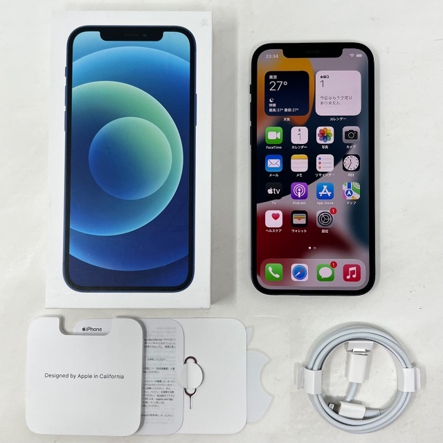 Apple(アップル)の完品 SIMフリー iPhone 12 128GB MGHU3J/A ブラック スマホ/家電/カメラのスマートフォン/携帯電話(スマートフォン本体)の商品写真