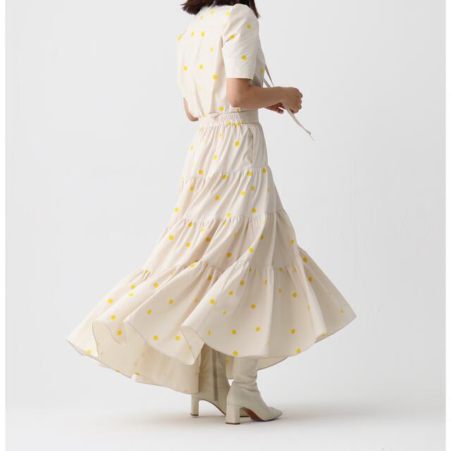 SHE Tokyo Aloma dot beige yellow 0 新品タグ付