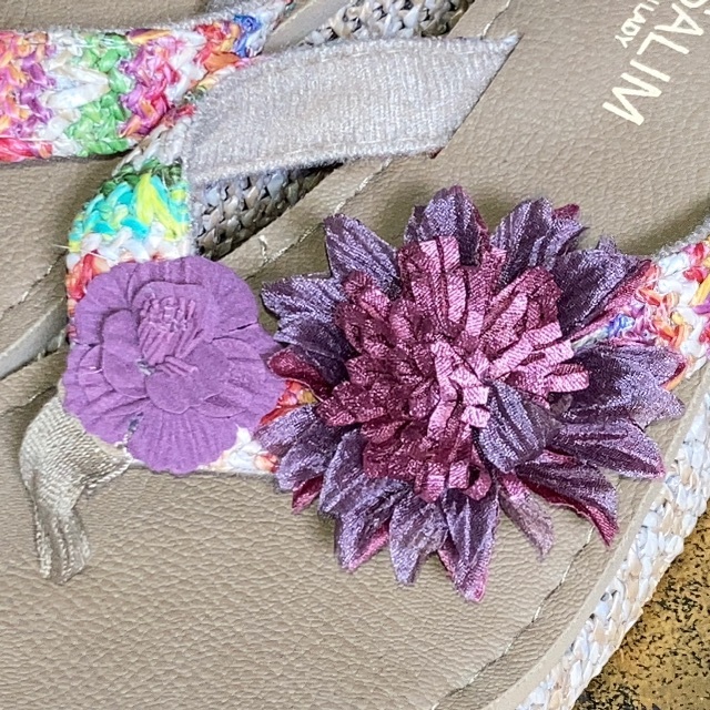 花 ギャル 厚底 サンダル ピンク Y2K ベージュ 平成 ウェッジソール 派手 レディースの靴/シューズ(サンダル)の商品写真