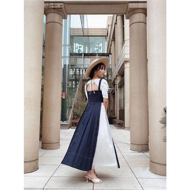 eimy istoire(エイミーイストワール)のeimyistoire Charme Denim Dress デニムワンピース レディースのワンピース(ロングワンピース/マキシワンピース)の商品写真