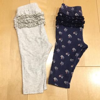 オールドネイビー(Old Navy)のオールドネイビー フリル付き スパッツ レギンス 2枚セット 6-12M(パンツ)