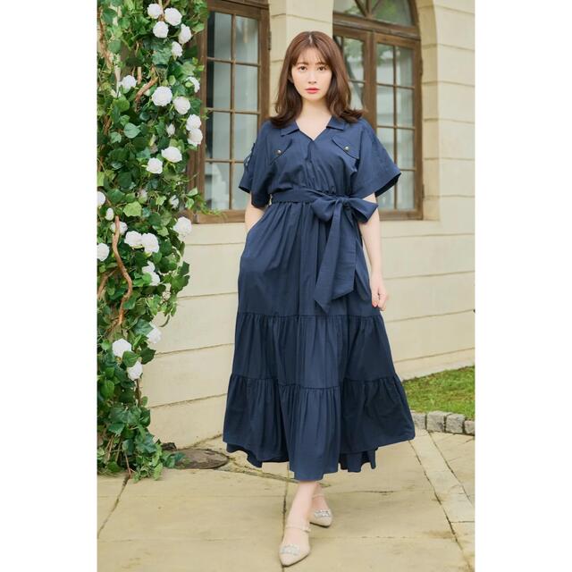 ネイビーサイズHerlipto ♡ Day Dreaming Long Shirt Dress