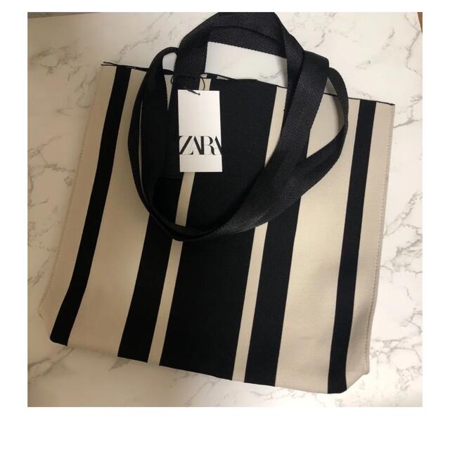 ZARA 新品 タグ付き 2way ファブリック トートバッグ