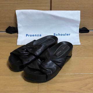 プロエンザスクーラー(Proenza Schouler)の【Proenza Schouler】サンダル 黒 24cm/布袋付き(サンダル)