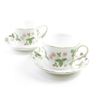 ウェッジウッド(WEDGWOOD)のウェッジウッドワイルドストロベリーカップ＆ソーサー 2客デルフィ SC4807L(食器)