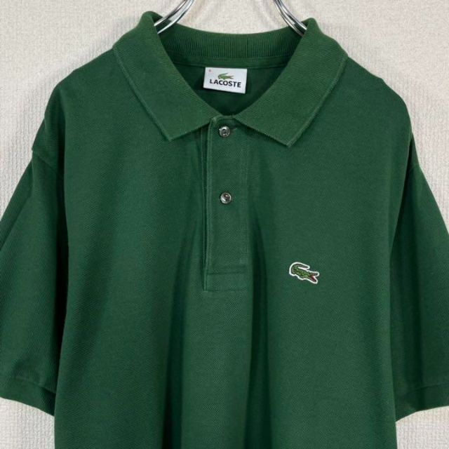 ラコステ/LACOSTE ポロシャツ　カノコ　ロゴ ワニ 刺繍　緑色　グリーン