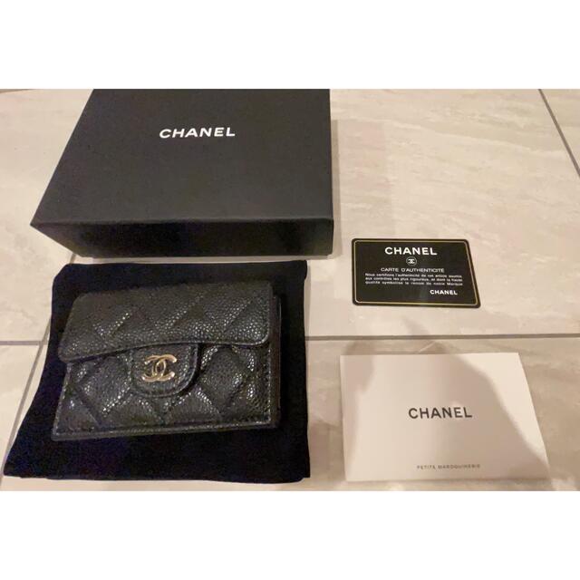 【CHANEL(シャネル)】三つ折り財布 キャビアスキン☆