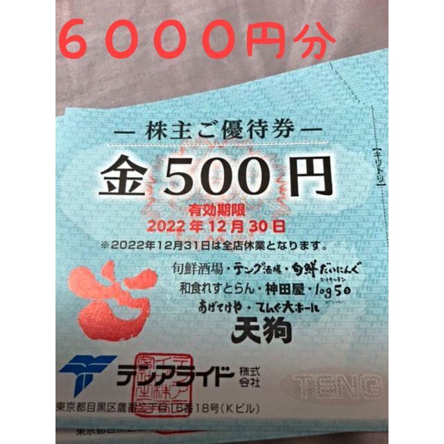 テンアライド 株主優待券 6000円分 | corumsmmmo.org.tr