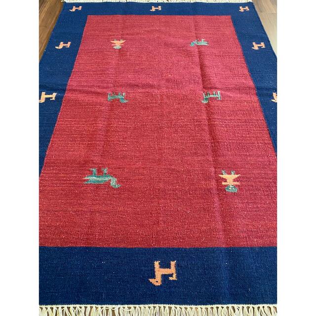 インドキリム ウール 手織り 152×97cm
